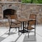 Flash Furniture Faux Teak Outdoor Patio Table and Chair Set XU-DG-10456036-GG - alternate 3
